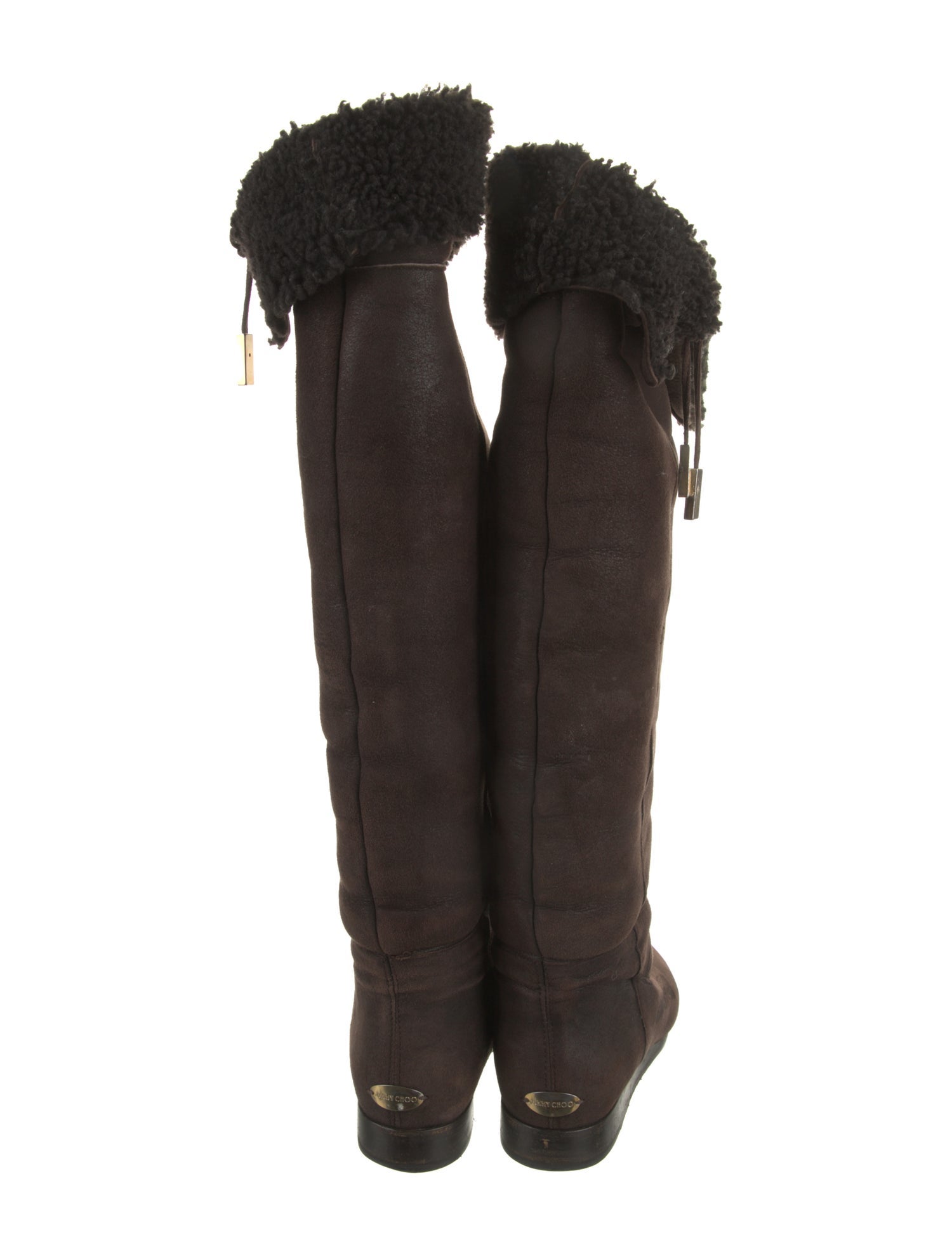 Jimmy Choo Suede Colorblock Pattern Boots